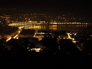 San Sebastian bei Nacht von der Al